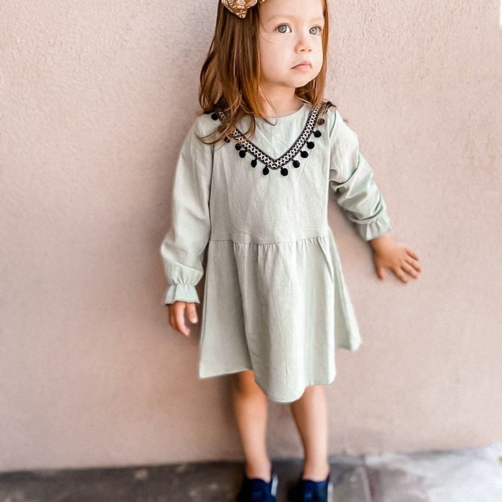 Olive Linen Sun Dress
